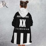 Personalized Netball Au Collingwood Magpies Oodie, Flanket, Blanket Hoodie, Snuggie