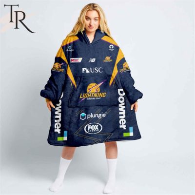 Personalized Netball Au Sunshine Coast Lightning Oodie, Flanket, Blanket Hoodie, Snuggie