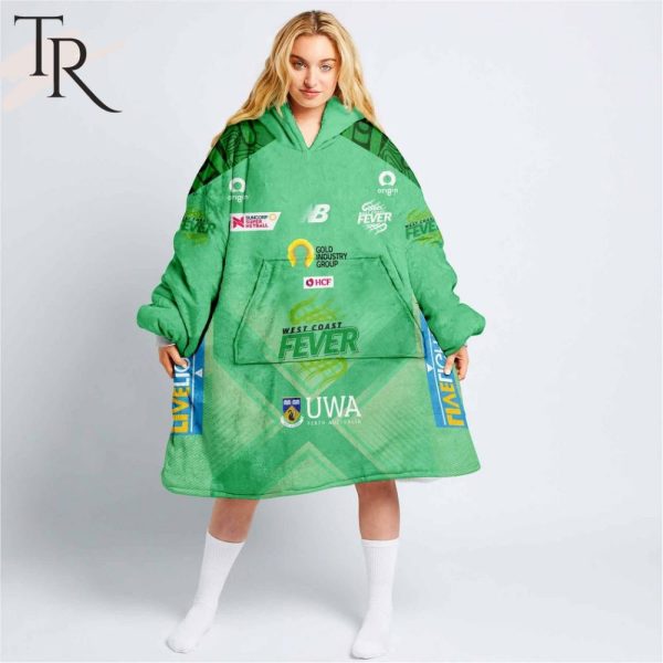 Personalized Netball Au West Coast Fever Oodie, Flanket, Blanket Hoodie, Snuggie