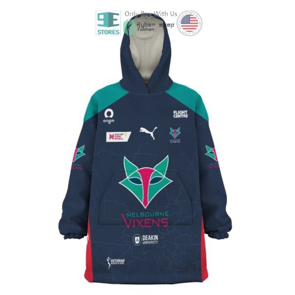 Best Personalized Netball Melbourne Vixens Dark Blue Hooded Blanet Hoodie