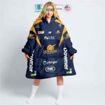 Best Personalized Netball Sunshine Coast Lightning Blue Hooded Blanet Hoodie