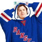 Best Personalized New York Rangers Blue Red Hooded Blanet Hoodie