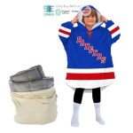 Best Personalized New York Rangers Blue Red Hooded Blanet Hoodie