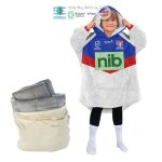 Best Personalized Newcastle Knights Nib White Blue Hooded Blanet Hoodie