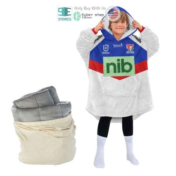 Best Personalized Newcastle Knights Nib White Blue Hooded Blanet Hoodie