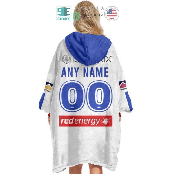 Best Personalized Newcastle Knights Nib White Blue Hooded Blanet Hoodie