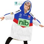 Best Personalized Newcastle Knights Nib White Blue Hooded Blanet Hoodie