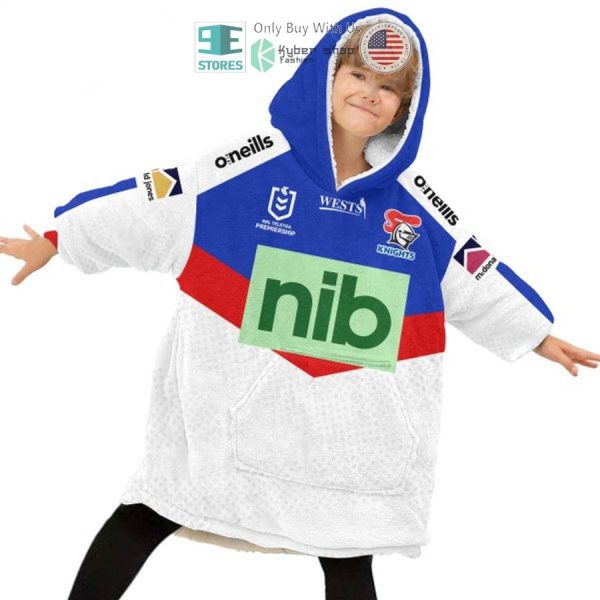 Best Personalized Newcastle Knights Nib White Blue Hooded Blanet Hoodie