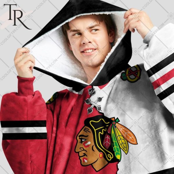 Personalized Nhl Chicago Blackhawks Mix Jersey Blanket Hoodie