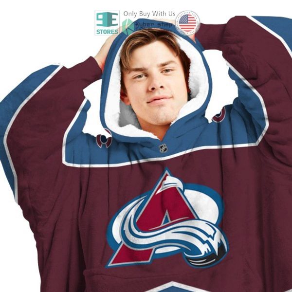 Best Personalized Colorado Avalanche Logo Blue Hooded Blanet Hoodie