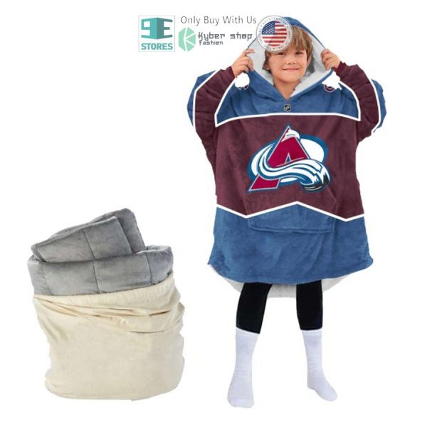 Best Personalized Colorado Avalanche Logo Blue Hooded Blanet Hoodie