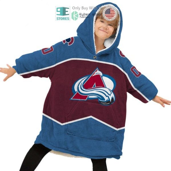 Best Personalized Colorado Avalanche Logo Blue Hooded Blanet Hoodie