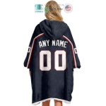 Best Personalized Columbus Blue Jackets Black Hooded Blanet Hoodie