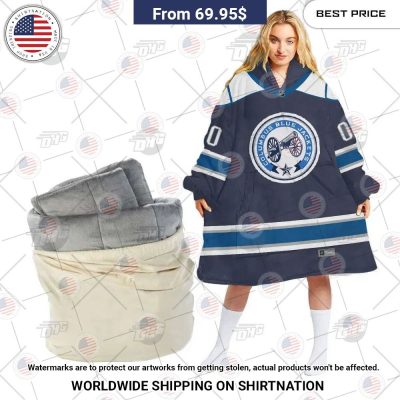 Best Custom Nhl Columbus Blue Jackets Blanket Hoodie