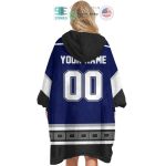 Best Personalized Hartford Whalers Logo Blue Hooded Blanet Hoodie