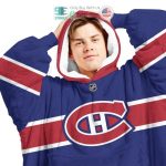 Best Personalized Montreal Canadiens Logo Blue Hooded Blanet Hoodie