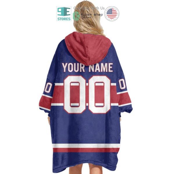 Best Personalized Montreal Canadiens Logo Blue Hooded Blanet Hoodie
