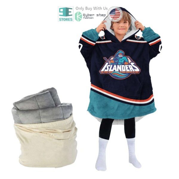 Best Personalized New York Islanders Blue Hooded Blanet Hoodie