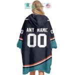 Best Personalized New York Islanders Blue Hooded Blanet Hoodie