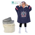 Best Personalized New York Rangers Blue Hooded Blanet Hoodie