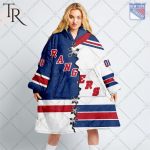 Personalized Nhl New York Rangers Mix Jersey Blanket Hoodie