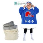 Best Personalized Quebec Nordiques Blue Hooded Blanet Hoodie