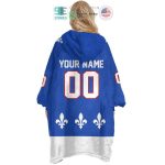 Best Personalized Quebec Nordiques Blue Hooded Blanet Hoodie