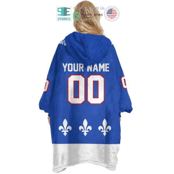 Best Personalized Quebec Nordiques Blue Hooded Blanet Hoodie
