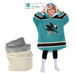Best Personalized San Jose Sharks Blue Hooded Blanet Hoodie