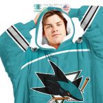 Best Personalized San Jose Sharks Logo Blue Hooded Blanet Hoodie