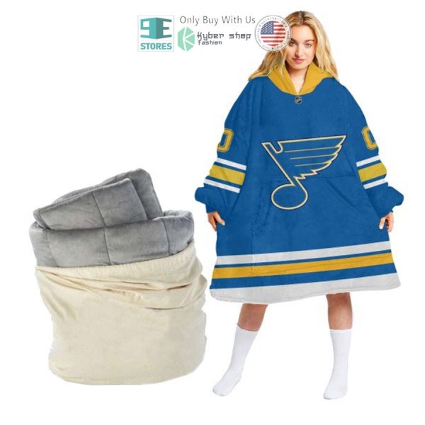 Best Personalized St. Louis Blues Logo Blue Hooded Blanet Hoodie