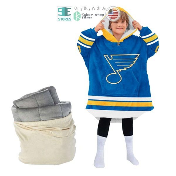 Best Personalized St. Louis Blues Logo Blue Hooded Blanet Hoodie