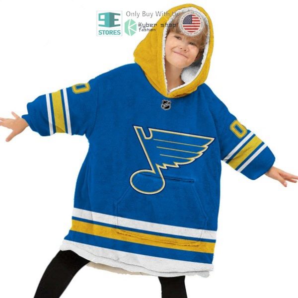 Best Personalized St. Louis Blues Logo Blue Hooded Blanet Hoodie