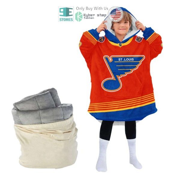 Best Personalized St. Louis Blues Logo Red Hooded Blanet Hoodie