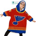 Best Personalized St. Louis Blues Logo Red Hooded Blanet Hoodie