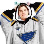 Best Personalized St. Louis Blues Logo White Hooded Blanet Hoodie