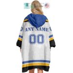 Best Personalized St. Louis Blues Logo White Hooded Blanet Hoodie
