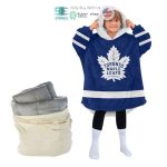 Best Personalized Toronto Maple Leafs Blue Hooded Blanet Hoodie