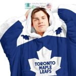 Best Personalized Toronto Maple Leafs White Blue Hooded Blanet Hoodie