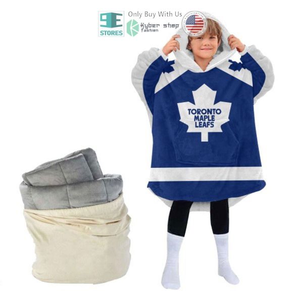 Best Personalized Toronto Maple Leafs White Blue Hooded Blanet Hoodie