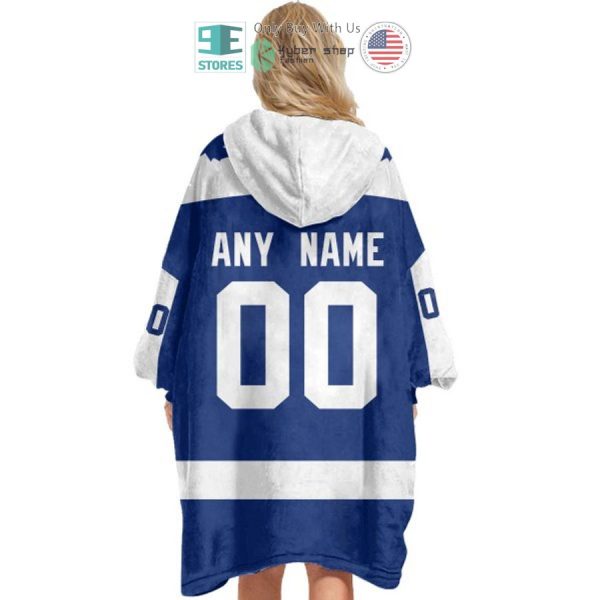 Best Personalized Toronto Maple Leafs White Blue Hooded Blanet Hoodie