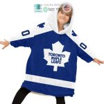 Best Personalized Toronto Maple Leafs White Blue Hooded Blanet Hoodie