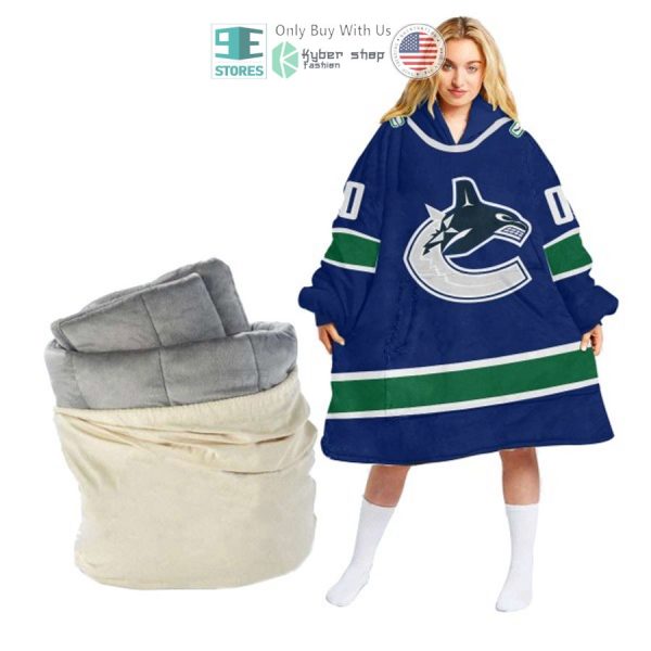 Best Personalized Vancouver Canucks Blue Hooded Blanet Hoodie