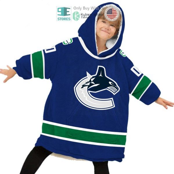 Best Personalized Vancouver Canucks Blue Hooded Blanet Hoodie