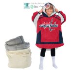 Best Personalized Washington Capitals Red Blue Hooded Blanet Hoodie