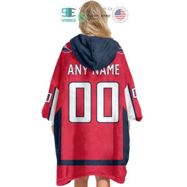 Best Personalized Washington Capitals Red Blue Hooded Blanet Hoodie