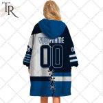 Personalized Nhl Winnipeg Jets Mix Jersey Blanket Hoodie