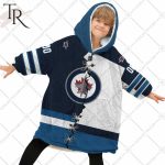 Personalized Nhl Winnipeg Jets Mix Jersey Blanket Hoodie