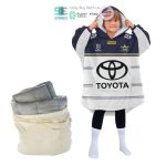 Best Personalized North Queensland Cowboys Toyota White Blue Hooded Blanet Hoodie
