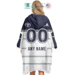 Best Personalized North Queensland Cowboys Toyota White Blue Hooded Blanet Hoodie